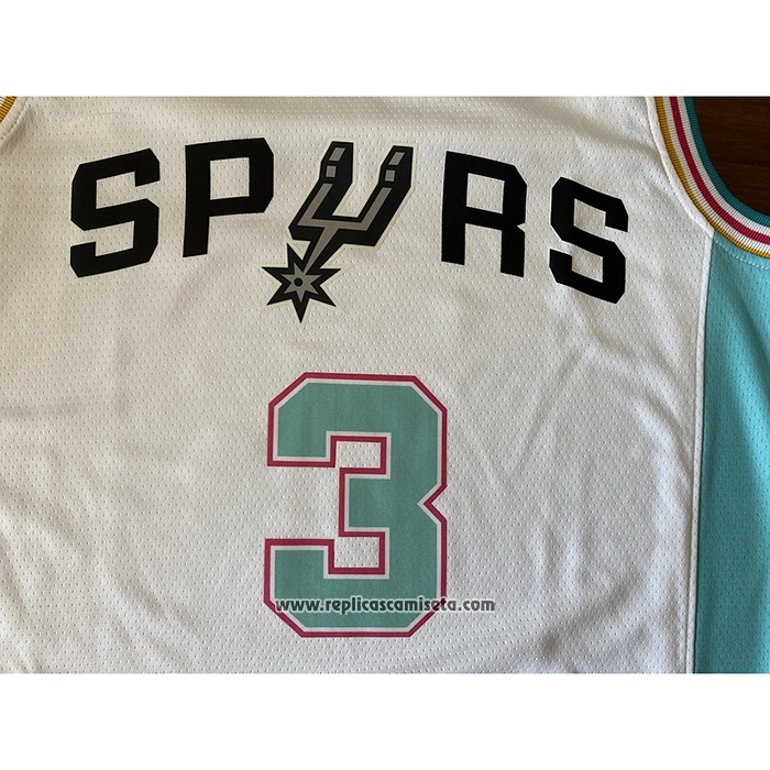 Camiseta San Antonio Spurs Keldon Johnson #3 Ciudad 2021-22 Blanco